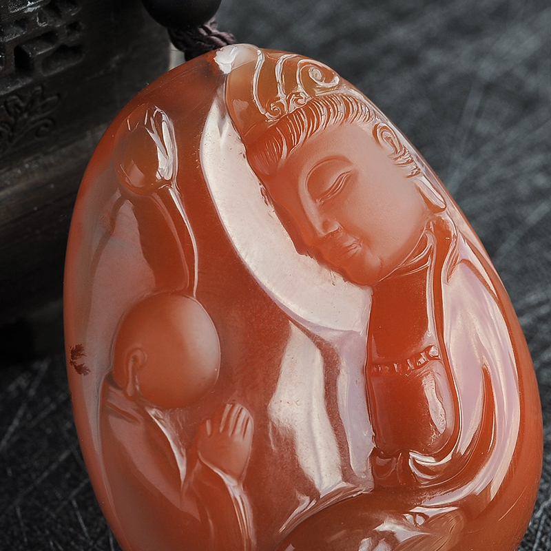 樱桃红南红挂件 - 红掌柜珠宝