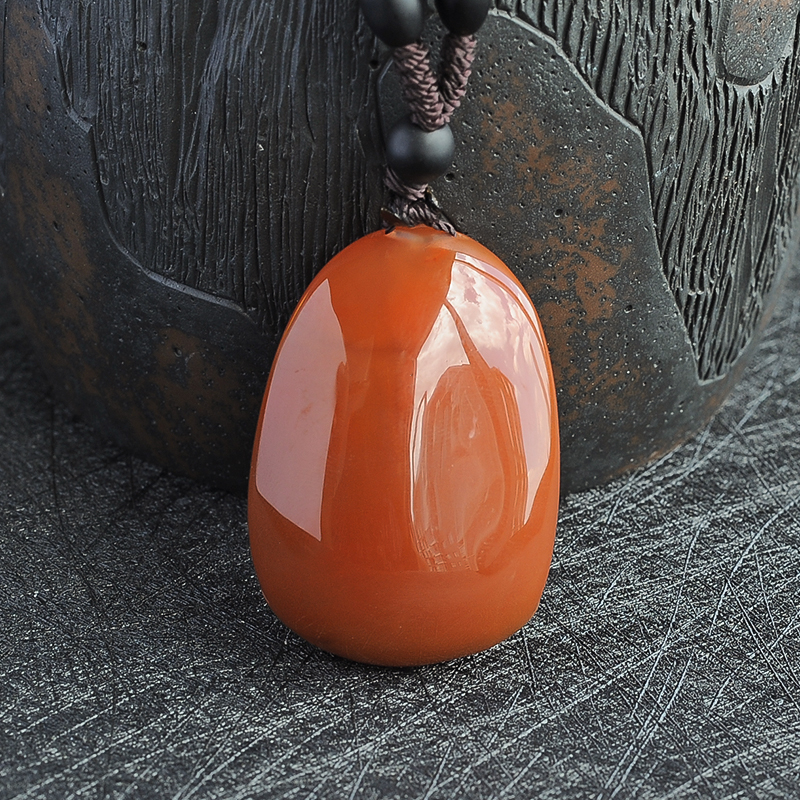 川料南红挂坠 - 红掌柜珠宝