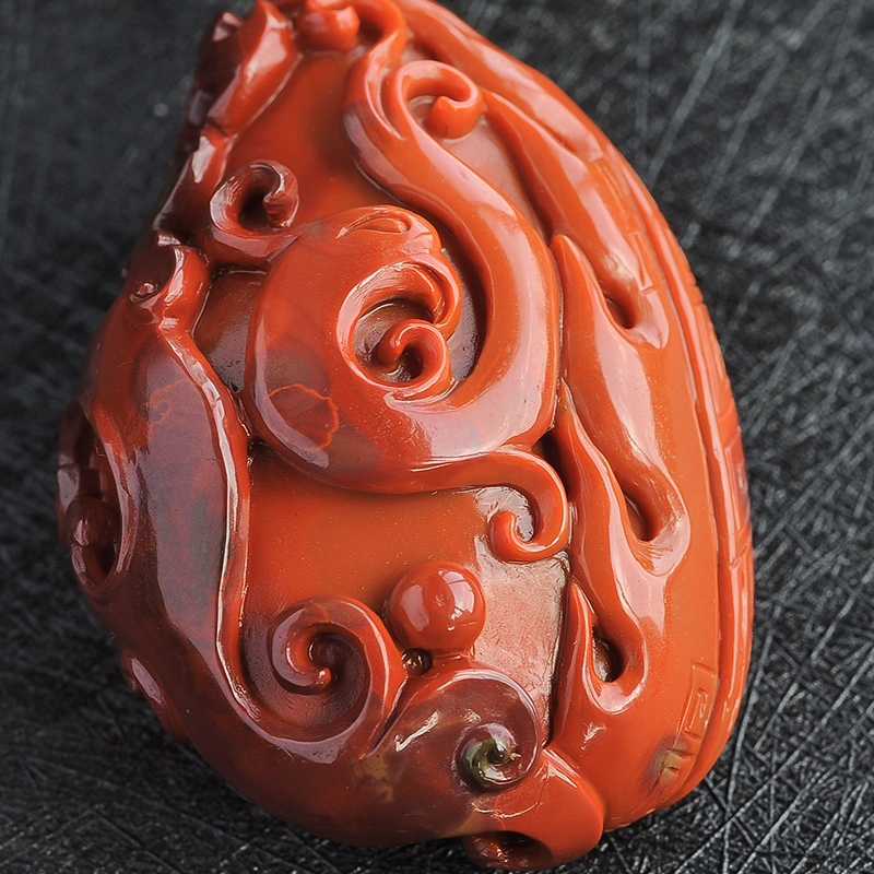 川料南红挂坠 - 红掌柜珠宝