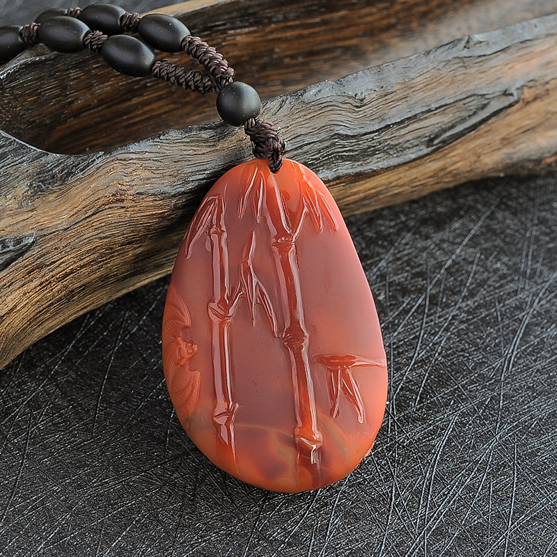 川料南红挂坠 - 红掌柜珠宝