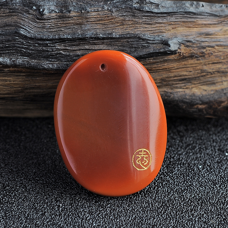 柿子红南红挂件 - 红掌柜珠宝