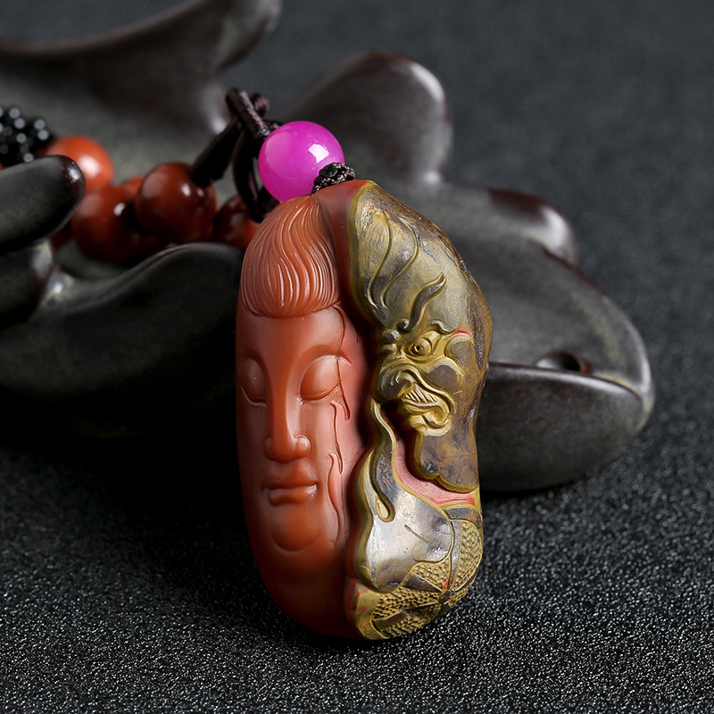 南红佛魔吊坠 - 红掌柜珠宝