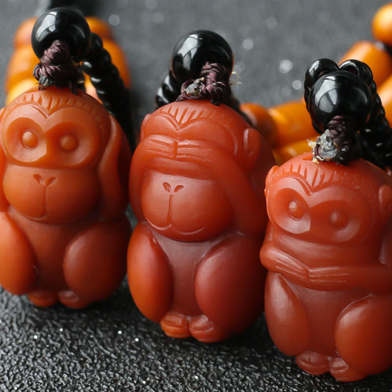 猴子吊坠 - 红掌柜珠宝