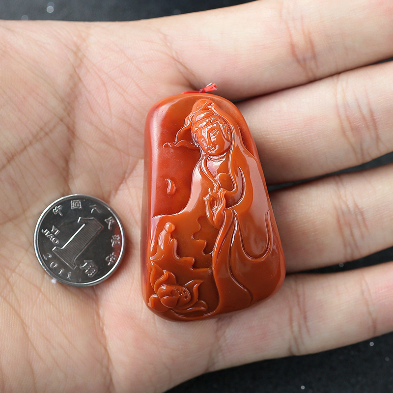 柿子红南红佛 - 红掌柜珠宝