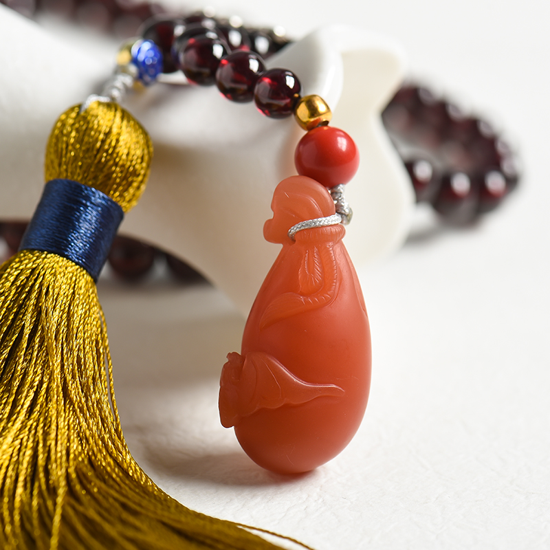 天然南红吊坠-红掌柜