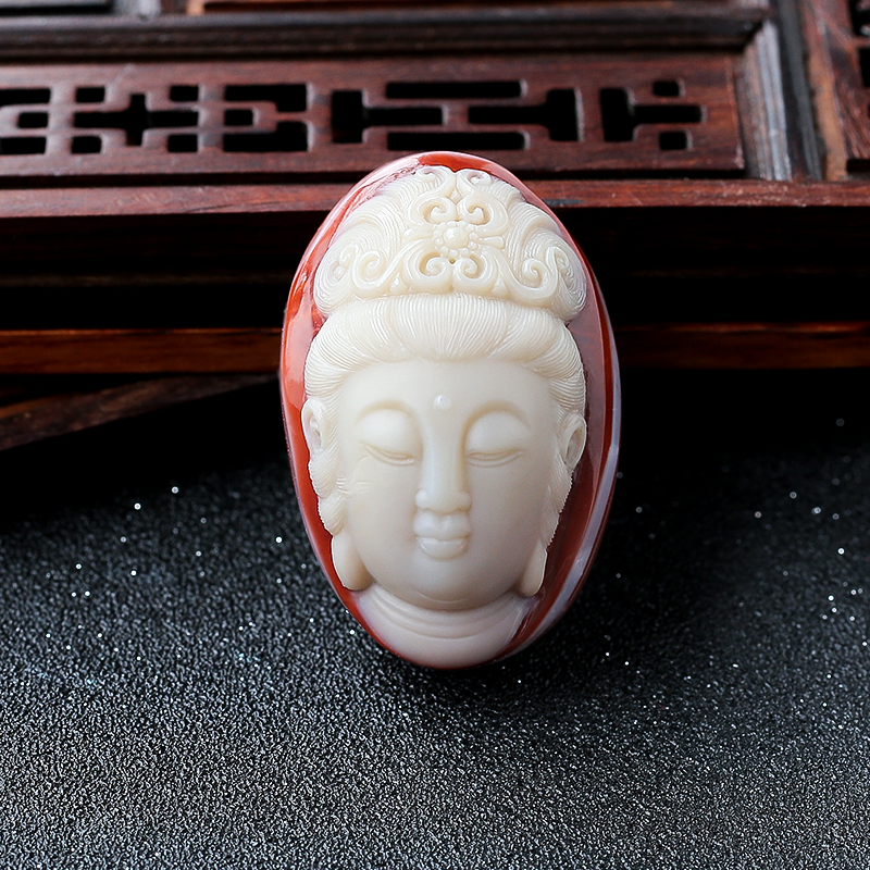 红白料南红吊坠 - 红掌柜珠宝