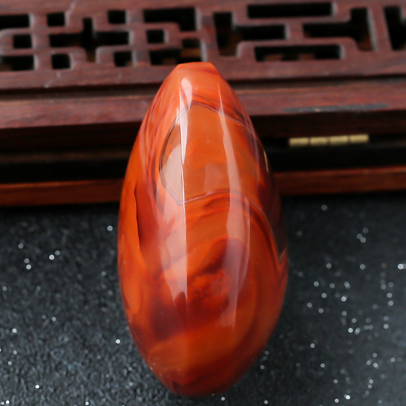 火焰纹南红吊坠 - 红掌柜珠宝