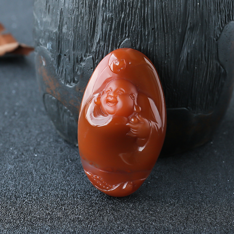 南红佛吊坠 - 红掌柜珠宝