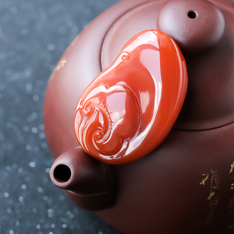 川料南红挂件 - 红掌柜珠宝