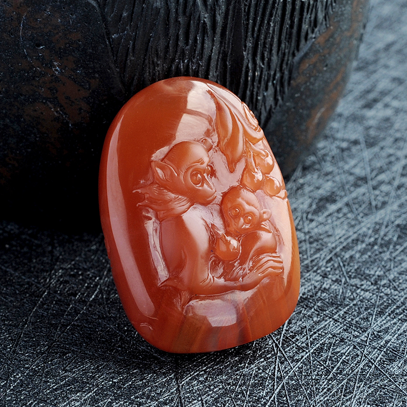 南红生肖猴 - 红掌柜珠宝