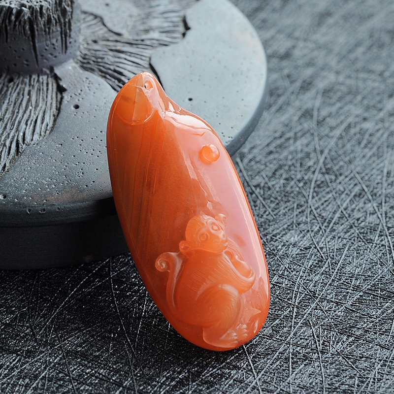 南红生肖猴 - 红掌柜珠宝