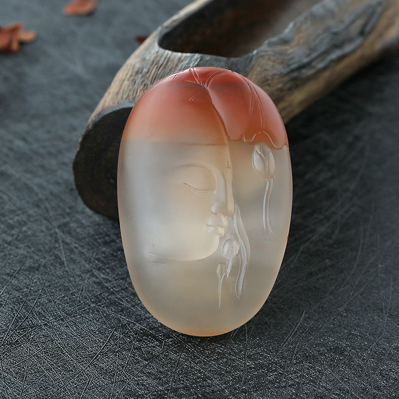 南红悟道吊坠 - 红掌柜珠宝