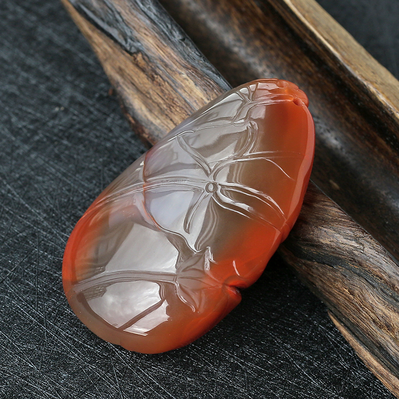 南红莲花挂坠 - 红掌柜珠宝