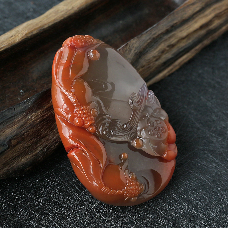 南红连年有余 - 红掌柜珠宝