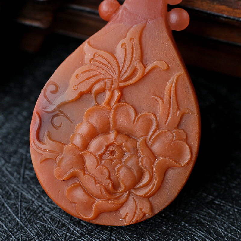 川料南红挂件 - 红掌柜珠宝