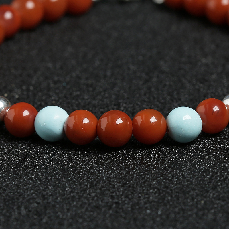 柿子红南红单圈圆珠手串 - 红掌柜