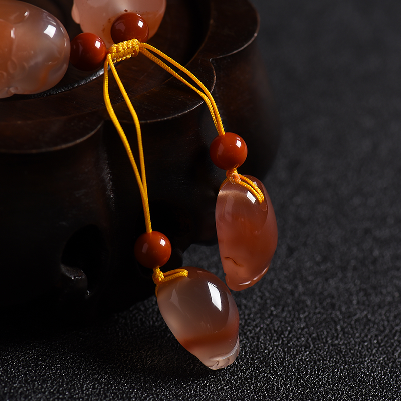 川料天然南红手串 - 红掌柜