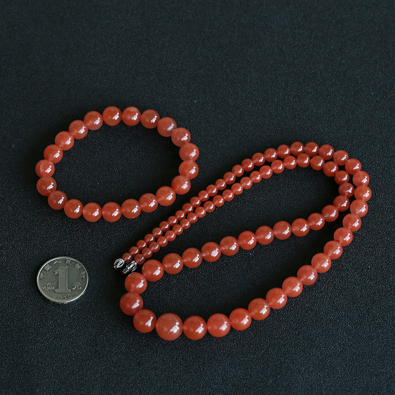 天然南红两件套-红掌柜