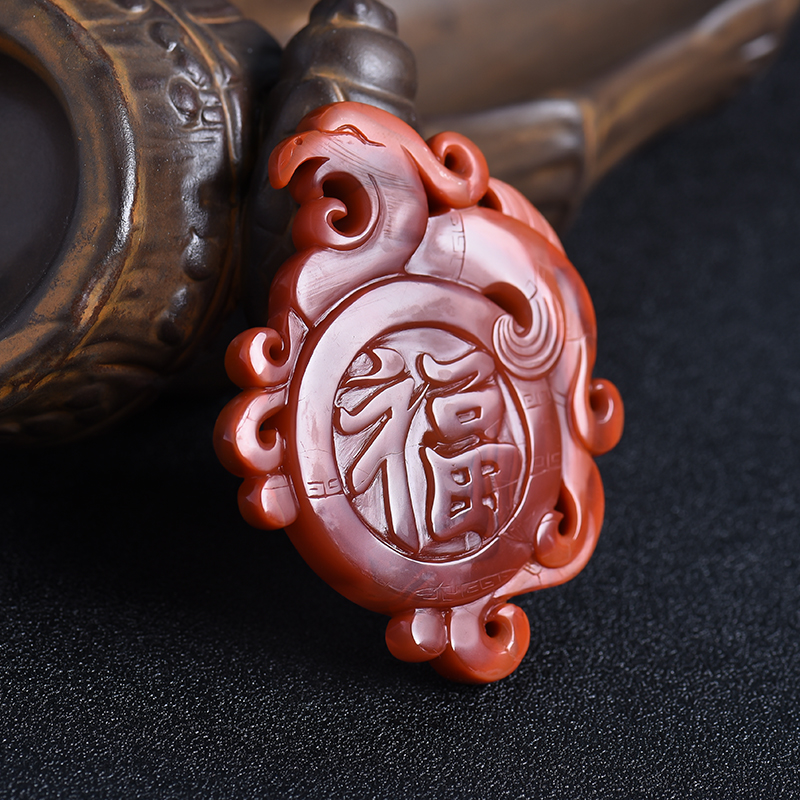 南红凤牌吊坠 - 红掌柜