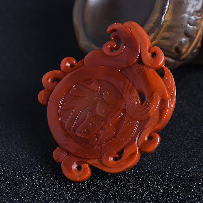 川料天然南红凤牌 - 红掌柜