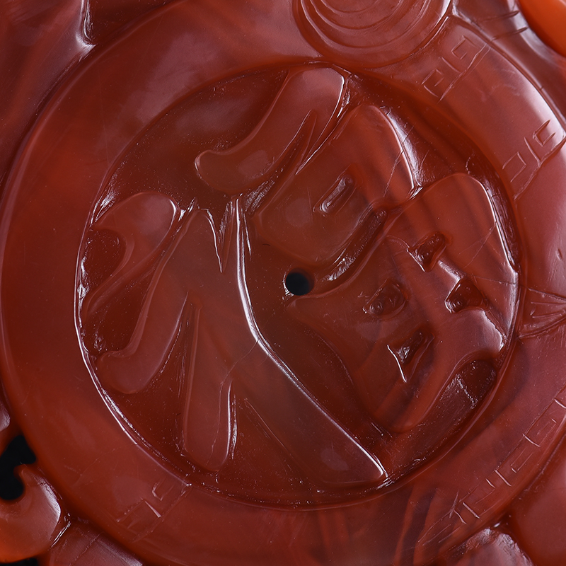 天然南红凤牌 - 红掌柜