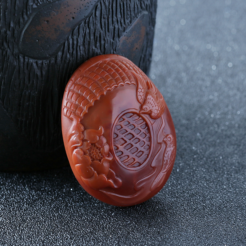 川料南红吊坠-红掌柜