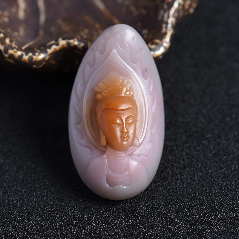 玛瑙观音吊坠 - 红掌柜珠宝