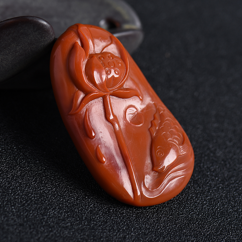 南红连年有余 - 红掌柜珠宝