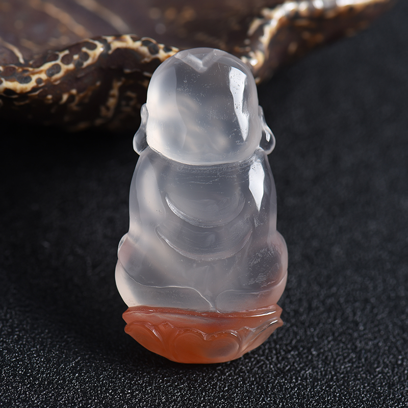 南红巧雕宝宝佛挂件-红掌柜珠宝