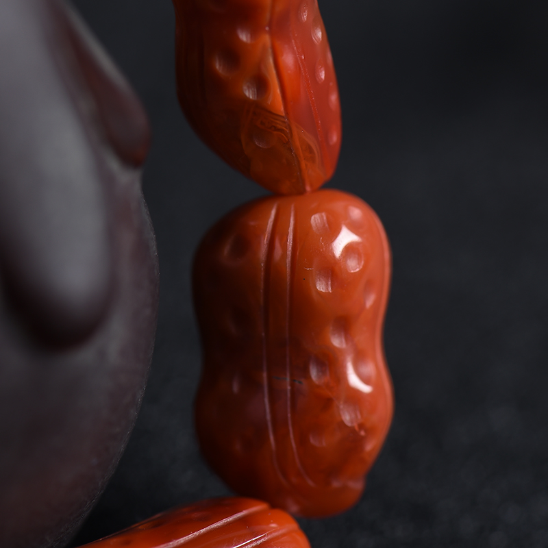 天然南红手串-红掌柜珠宝