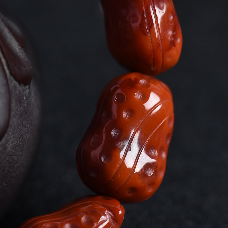 天然南红手串-红掌柜珠宝