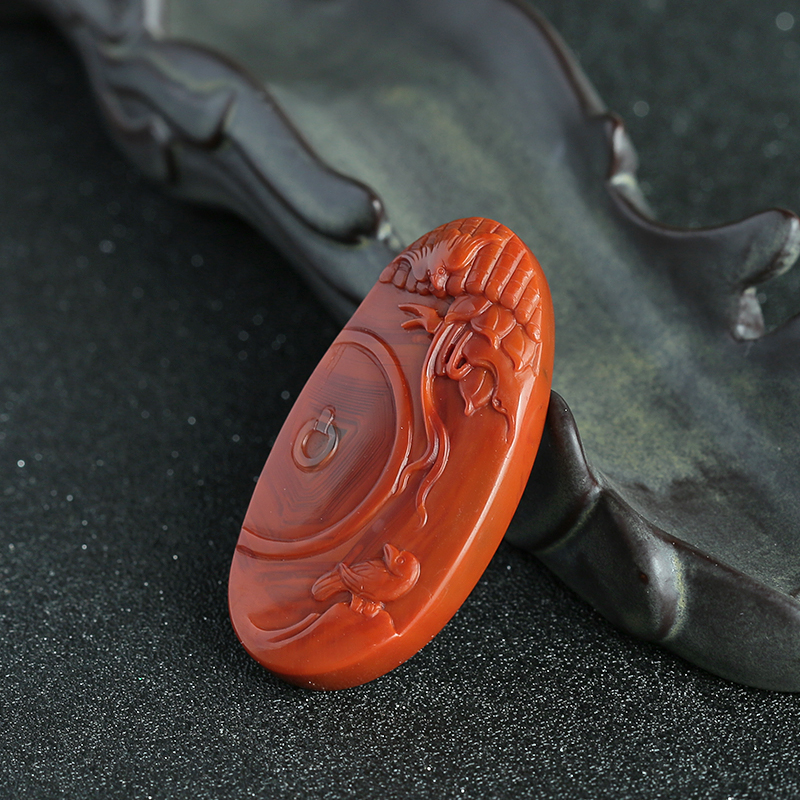 南红双喜临门-红掌柜珠宝