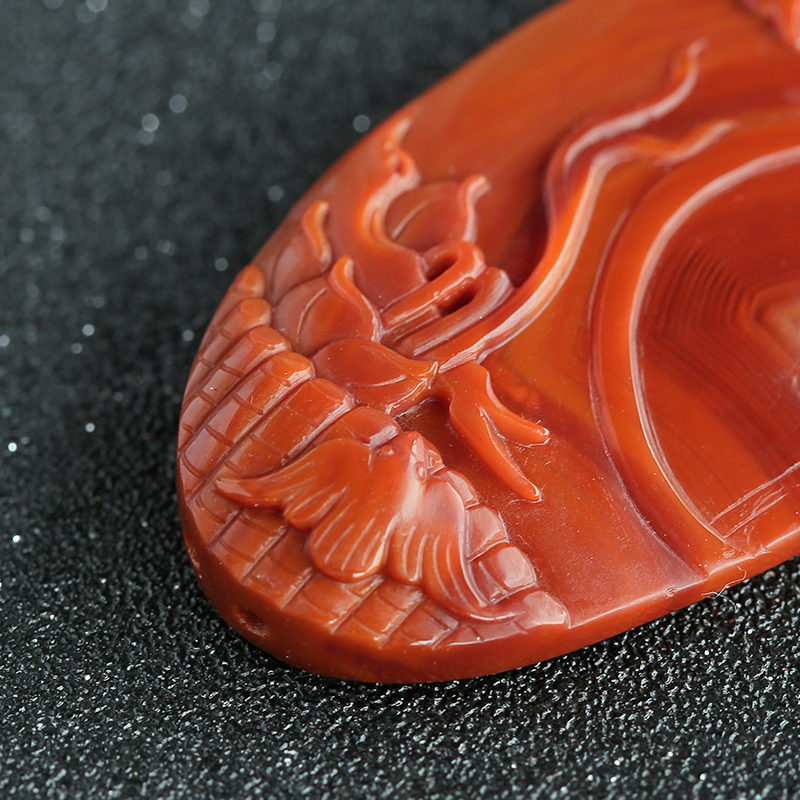 川料南红吊坠-红掌柜珠宝