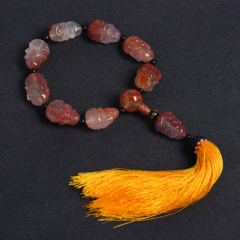 川料南红手持件-红掌柜