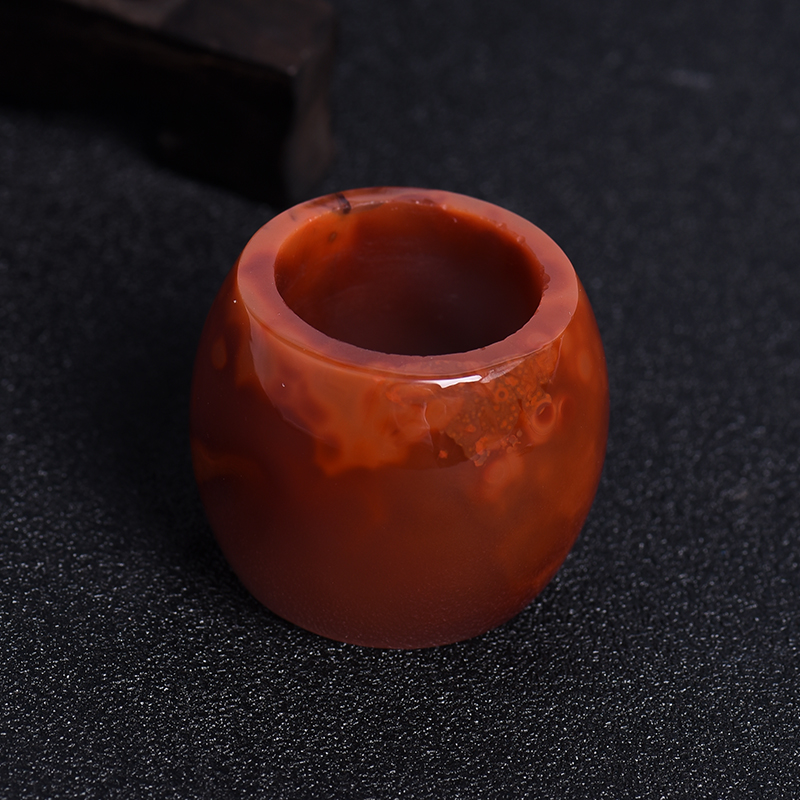 川料南红扳指-红掌柜