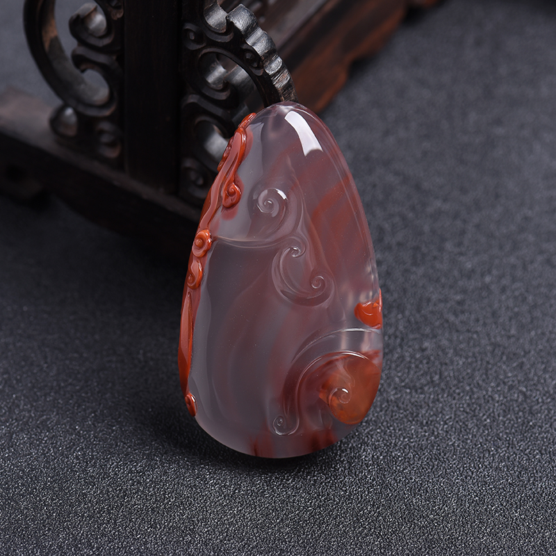 川料南红吊坠-红掌柜