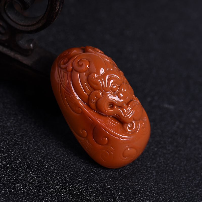 南红兽头-红掌柜