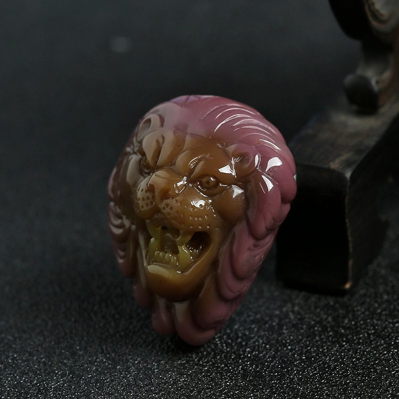 盐源玛瑙狮子头-红掌柜