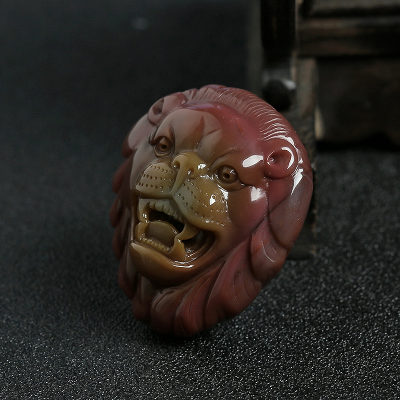 盐源玛瑙狮子头-红掌柜