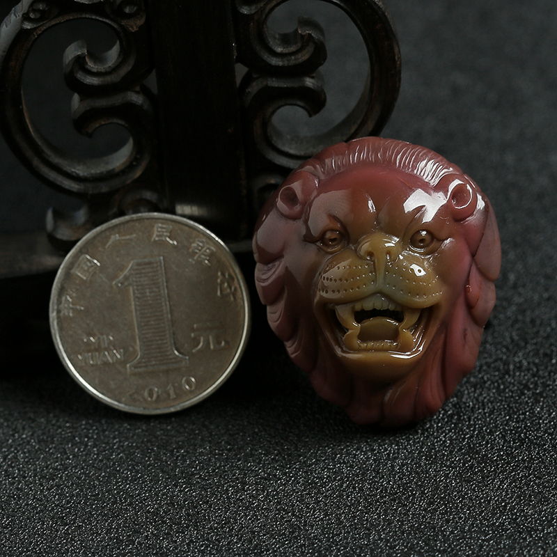 天然玛瑙狮子头-红掌柜