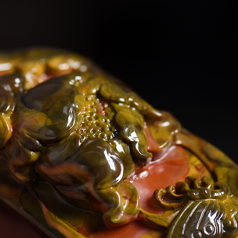 四川南红蝶恋花吊坠 - 红掌柜