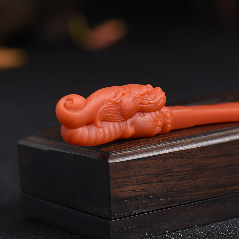 川料天然柿子红南红吊坠-红掌柜