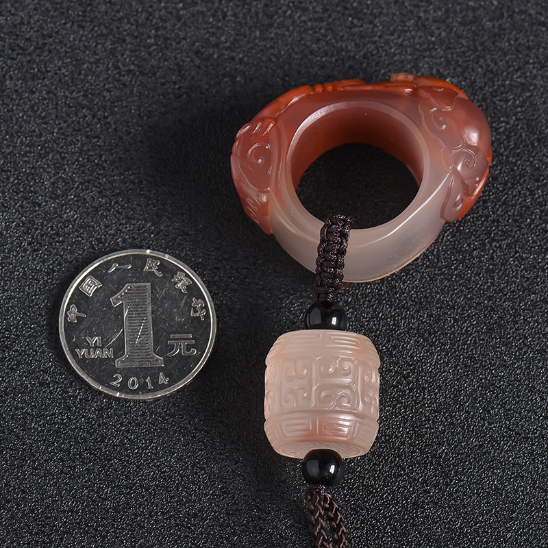 冰飘南红龙凤呈祥吊坠-红掌柜