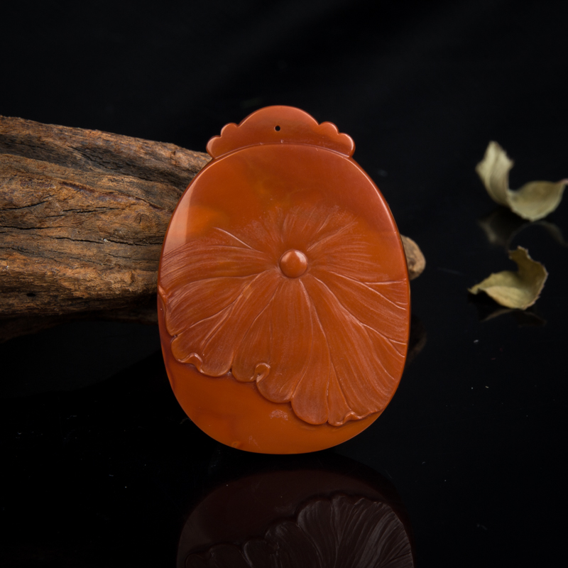 四川南红花开见佛吊坠-红掌柜