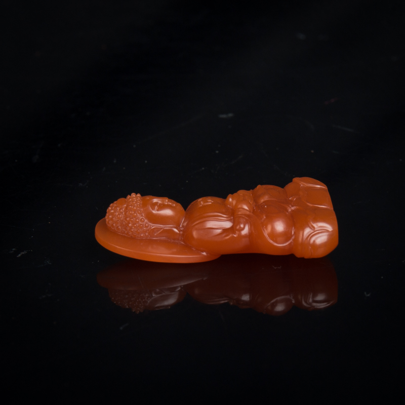 天然四川南红大日如来吊坠-红掌柜