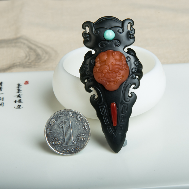 南红降魔杵吊坠-红掌柜