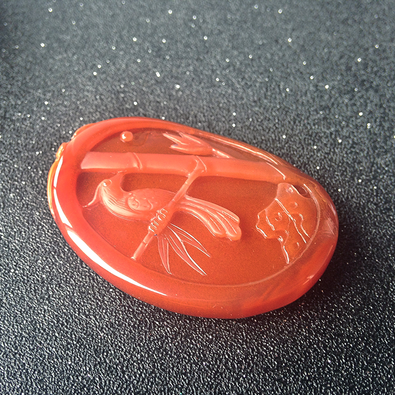 四川南红竹子吊坠-红掌柜珠宝