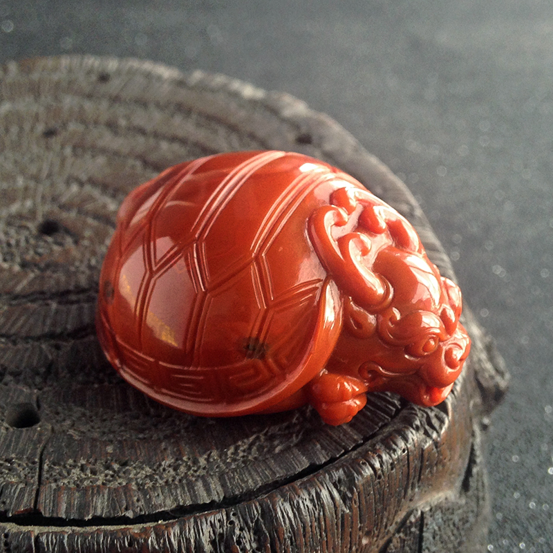 满色满肉南红吊坠-红掌柜珠宝