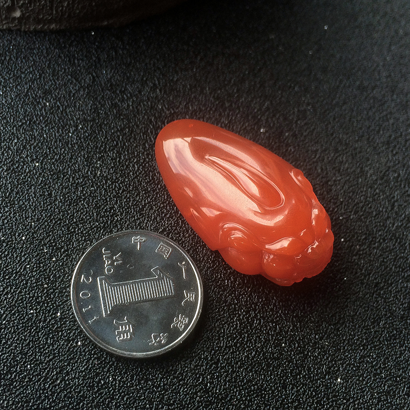 川料南红貔貅吊坠 - 红掌柜珠宝