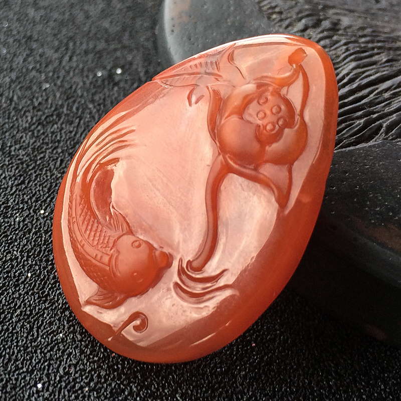 南红连年有余 - 红掌柜珠宝